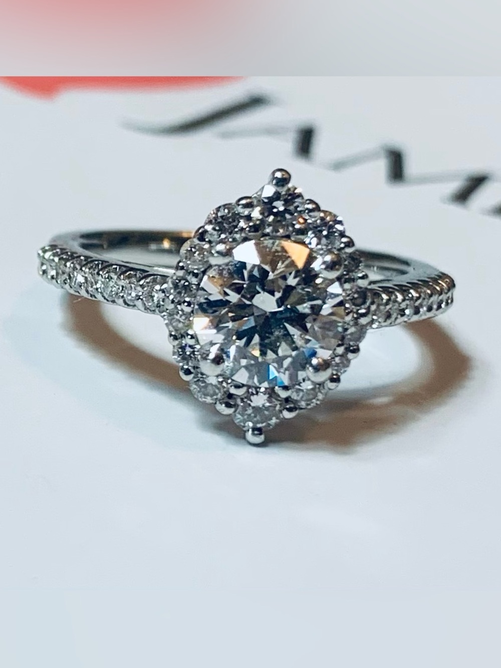 1.95 CTW James Allen Platinum Diamond Engagement & Wedding Ring Set Size 7